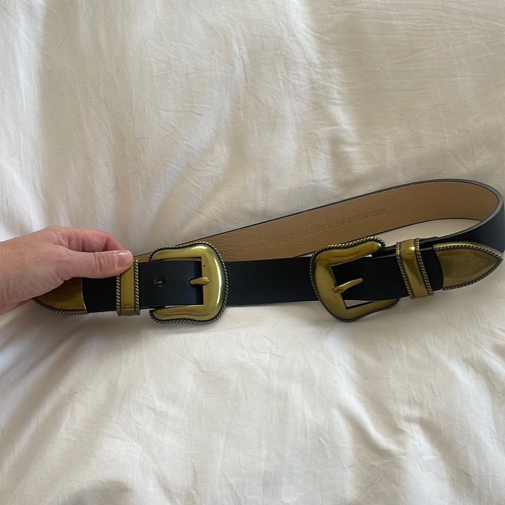 Vince Camino double buckle belt small